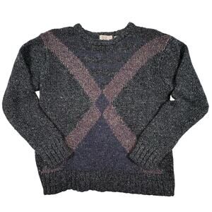 Vintage First Landing Wool Blend Pullover Sweater Women's L Gray